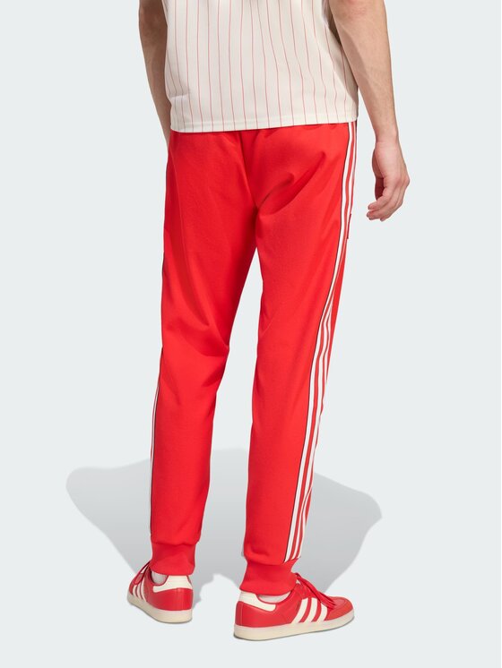 adidas adidas Spodnie dresowe Benfica Czerwony Slim Fit