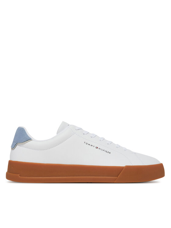 Sneakers Tommy Hilfiger Th Court Lth Detail Ess FM0FM05367 Alb