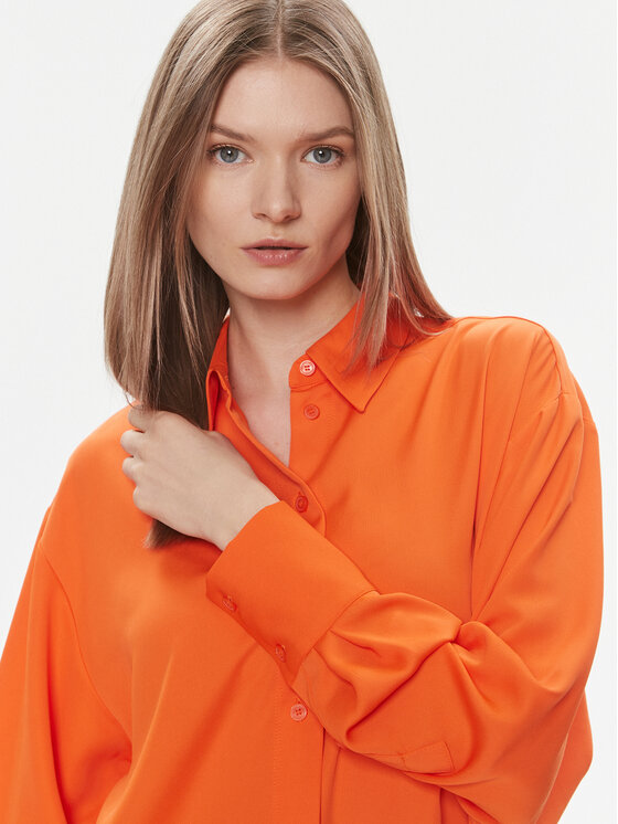 Calvin Klein Calvin Klein Košeľa K20K206777 Oranžová Relaxed Fit