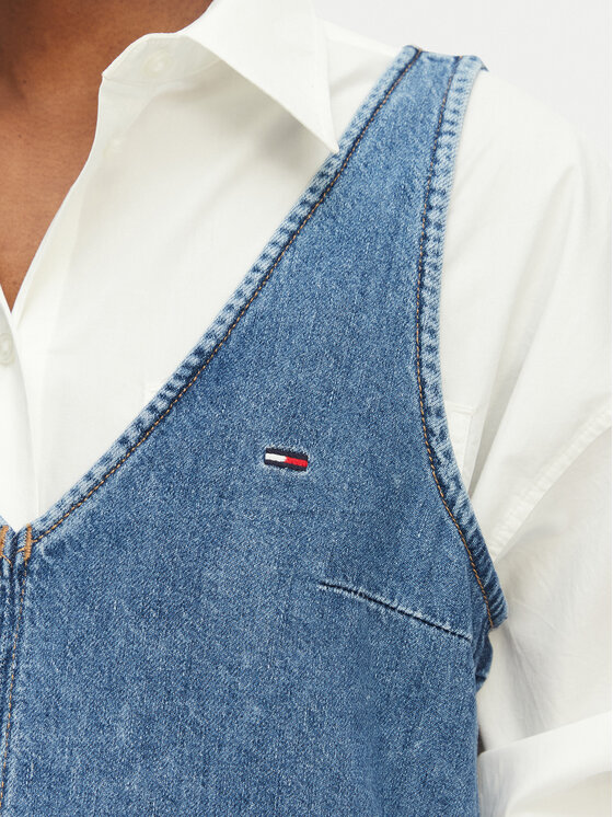 Tommy Jeans Tommy Jeans Džinsinė suknelė DW0DW22876 Mėlyna Relaxed Fit