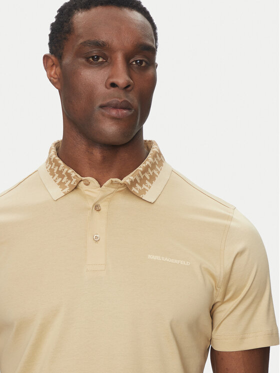 KARL LAGERFELD KARL LAGERFELD Polo 745001 552200 Bež Slim Fit