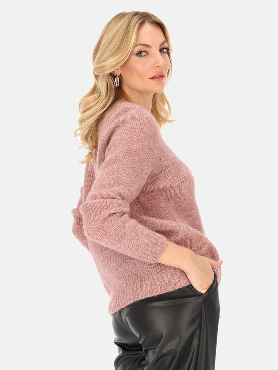 L’AF L’AF Sweter Marsi Różowy Relaxed Fit
