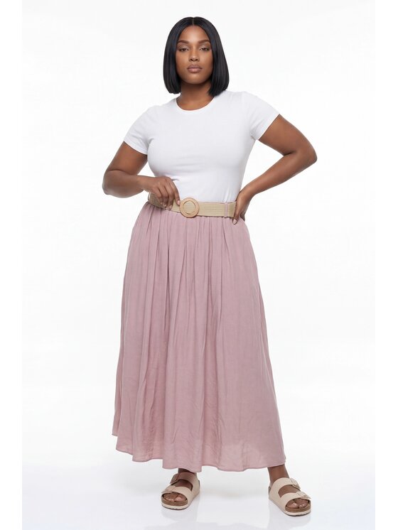 FIGL FIGL Midi sukně M1296 Růžová A-Line Fit