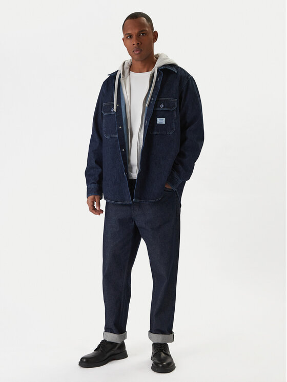 HUGO HUGO Jeanshemd Ebolt 50556349 Dunkelblau Oversize