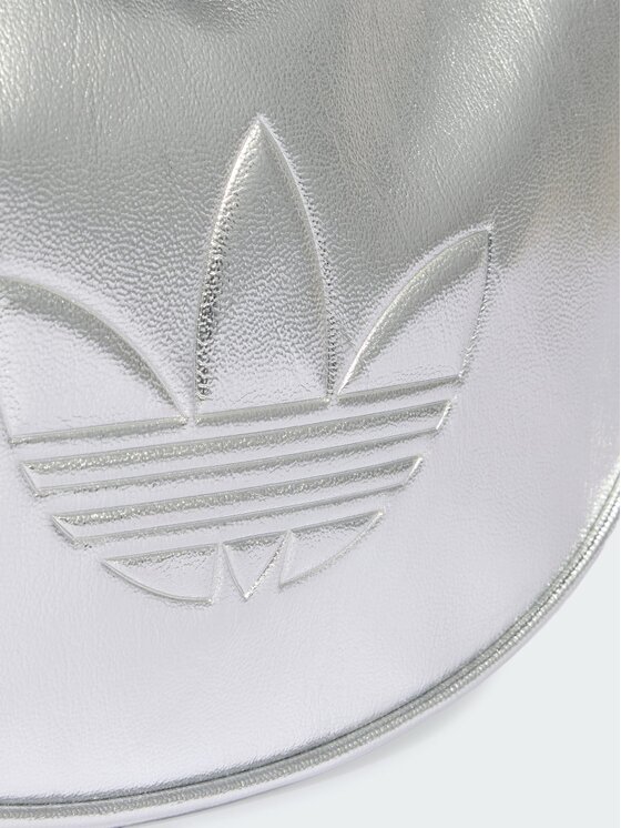 adidas adidas Τσάντα Adicolor Half Crescent Bag Metallic Pu KR1562 Ασημί