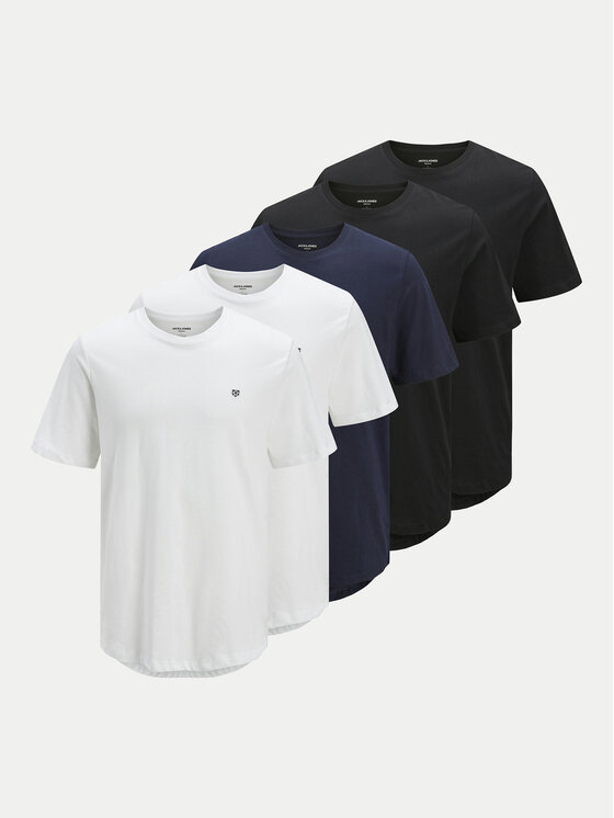 Jack&Jones 5 t-kreklu komplekts Brody 12190468 Daudzkrāsains Regular Fit