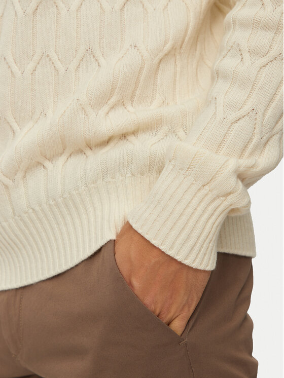 United Colors Of Benetton United Colors Of Benetton Rollkragenpullover 1344U201P Écru Regular Fit