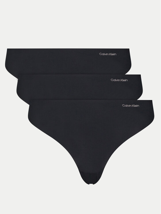 Calvin Klein Underwear Komplet stringów 000QD3558E Czarny