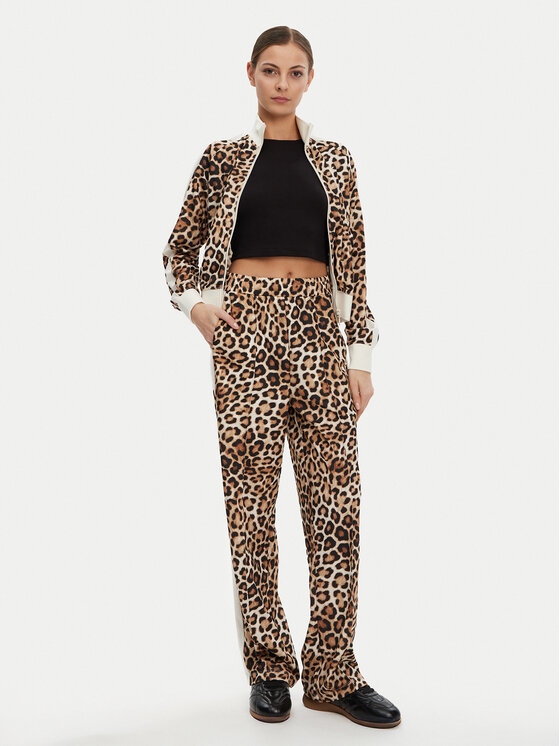 Puma Puma Spodnji del trenirke T7 Leo Luxe 632343 Rjava Straight Fit