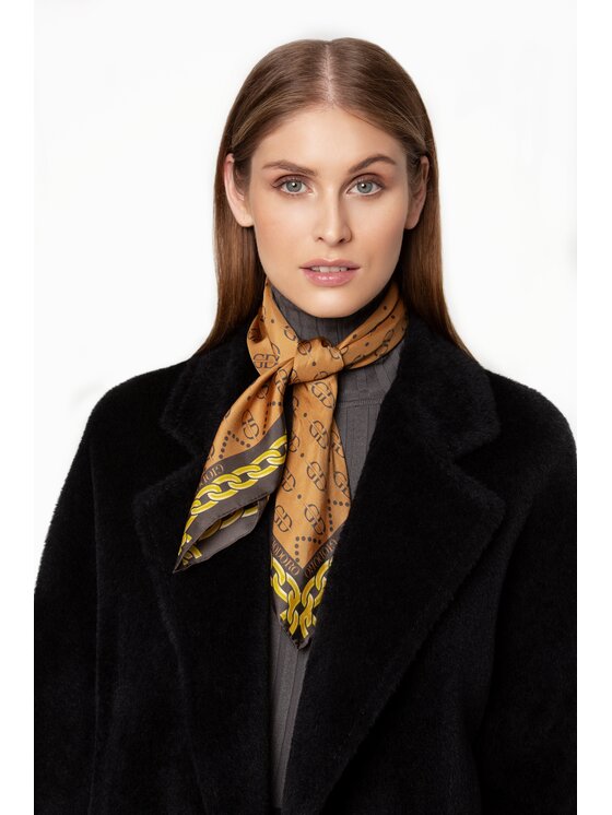 GIODORO GIODORO Foulard in seta GDS03 Marrone