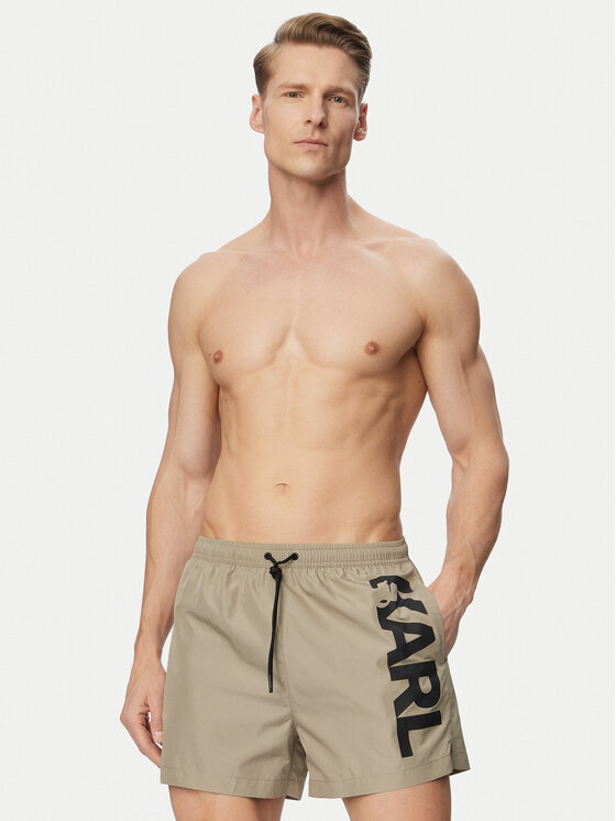 KARL LAGERFELD KARL LAGERFELD Plavecké šortky A1M46013 Béžová Regular Fit