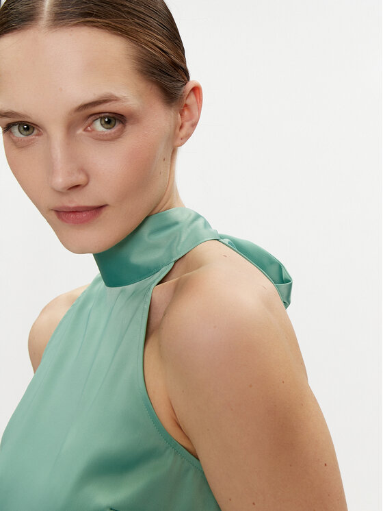 YAS YAS Коктейлна рокля Dottea 26032326 Зелен Slim Fit