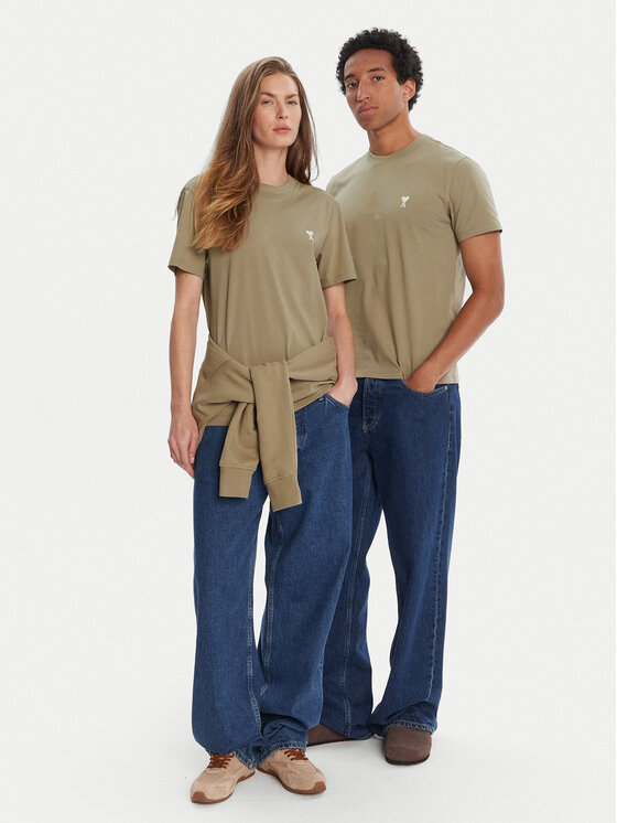 AMI Paris AMI Paris Tricou HTS060.724 Kaki Regular Fit