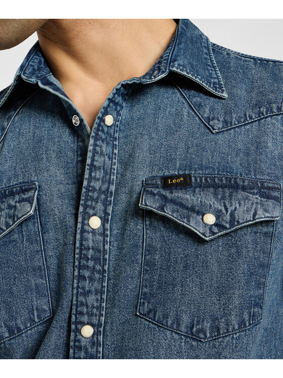 Lee Lee Koszula jeansowa 112355743 Niebieski Regular Fit