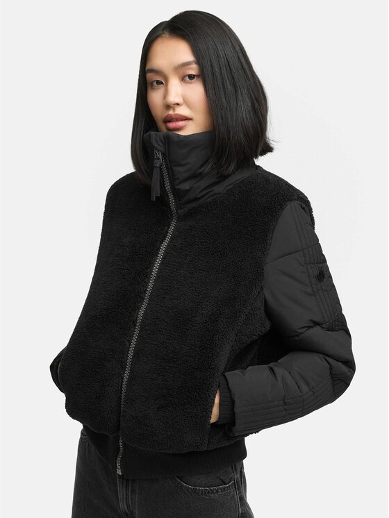 Navahoo Navahoo Kurtka zimowa Teddyzone Czarny Regular Fit