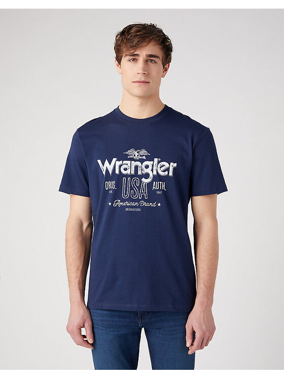 Wrangler Wrangler T-shirt AMERICANA Viola Regular Fit