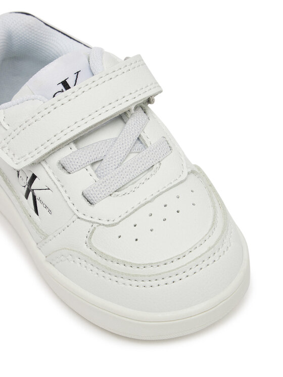 Calvin Klein Jeans Calvin Klein Jeans Сникърси Low Cut Lace-Up/ Velcro Sneaker V1X9-82077-1355 M Бял