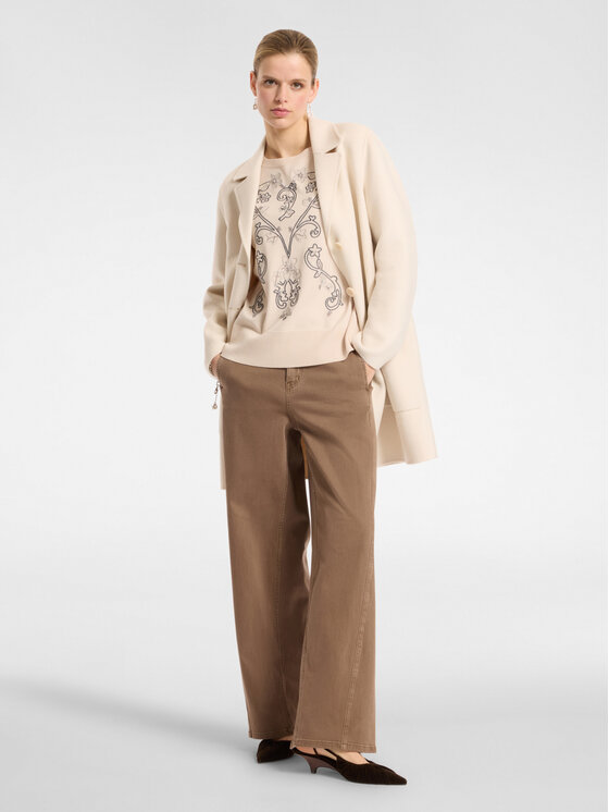 Elena Mirò Elena Mirò Pantaloni di tessuto P498P000324N022 Marrone A-Line Fit