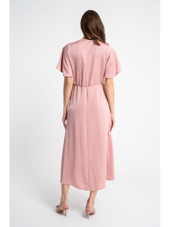 CLICK CLICK Letní šaty 60-6108 Růžová Comfortable Fit