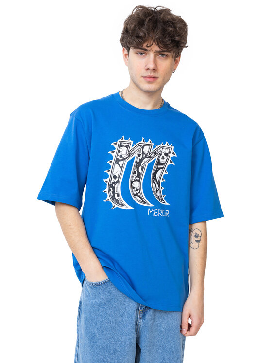 Mercur Mercur T-Shirt Spike Niebieski Comfortable Fit