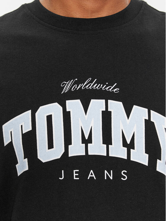 Tommy Jeans Tommy Jeans T-Shirt Varsity DM0DM18287 Černá Regular Fit