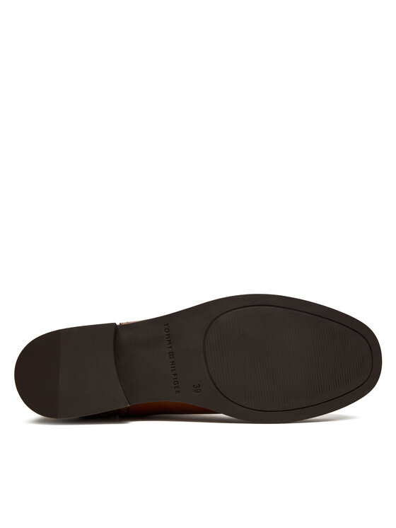 Tommy Hilfiger Tommy Hilfiger Polokozačky Th Buckle Riding Leather Bootie FW0FW08781 Hnědá