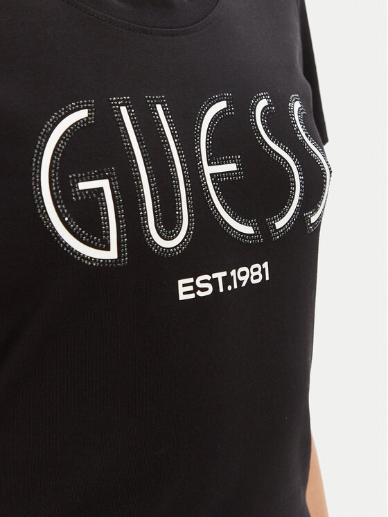 Guess Guess T-Shirt W5YI05 J1314 Černá Regular Fit