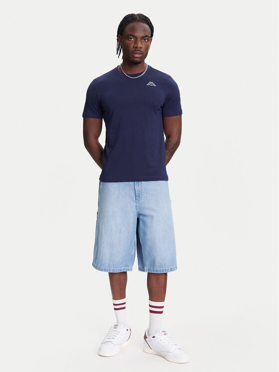 Kappa Kappa Marškinėliai Logo Korpo Cafers 304J150 Violetinė Slim Fit