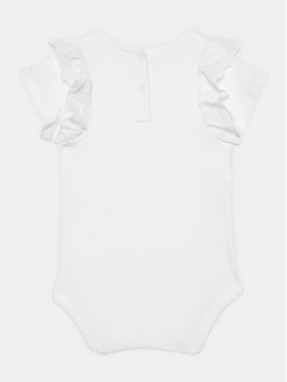 United Colors Of Benetton United Colors Of Benetton Body dziecięce 3P4ZAB00D Biały Regular Fit