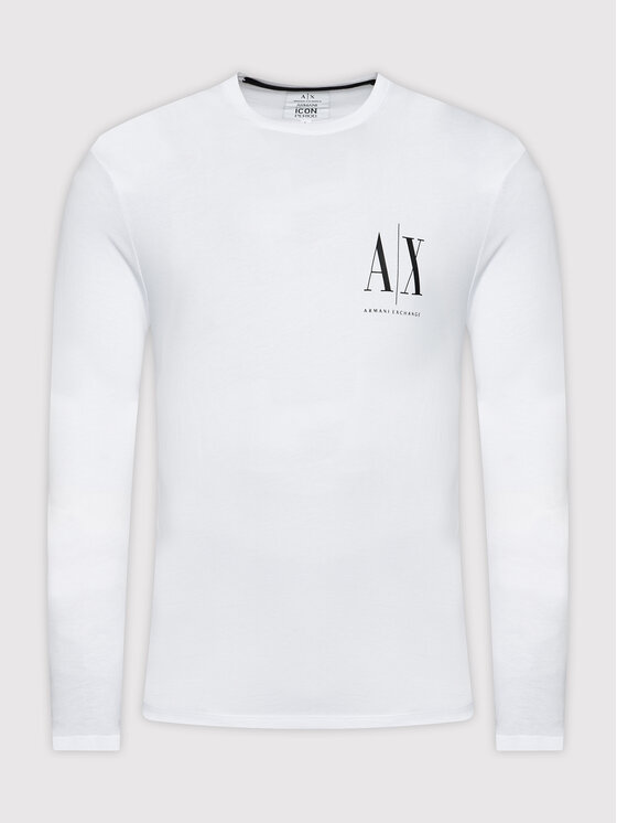 Armani Exchange Armani Exchange Longsleeve 8NZTPL ZJH4Z 1100 Biały Regular Fit