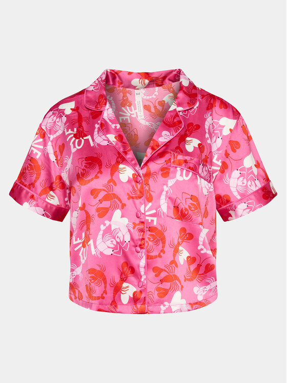 Hunkemöller Hunkemöller Pizsama felső Peppers 205076 Rózsaszín Relaxed Fit
