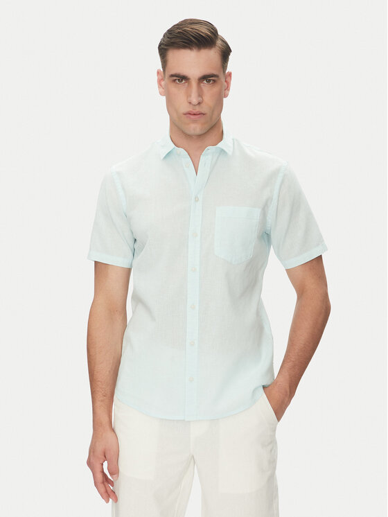 Blend Blend Поло 20718374 Голубий Regular Fit