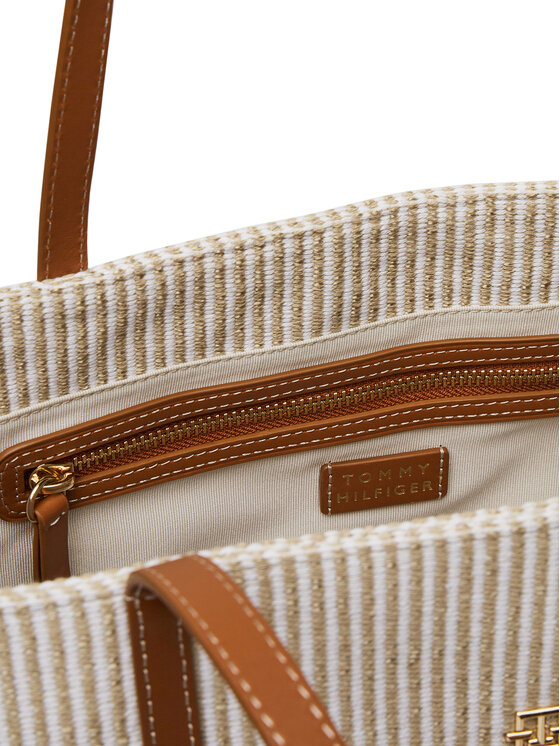 Tommy Hilfiger Tommy Hilfiger Geantă Th Premium Beach Le Tote AW0AW17418 Bej