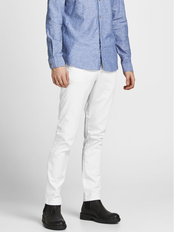 Jack & Jones Jack & Jones Chino kalhoty Marco 12150148 Bílá Slim Fit