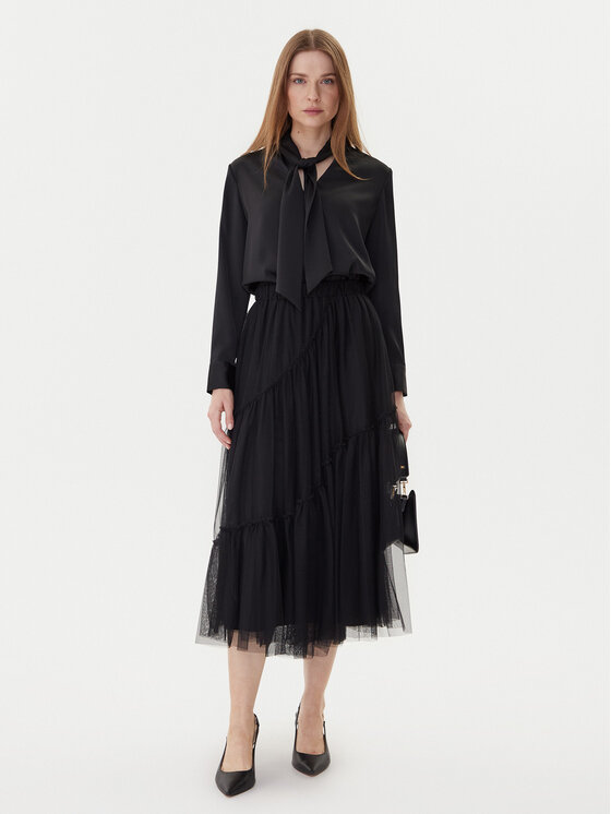 riri♡ TWINSET Spódnica tiulowa 252LI2RAA Czarny Regular Fit