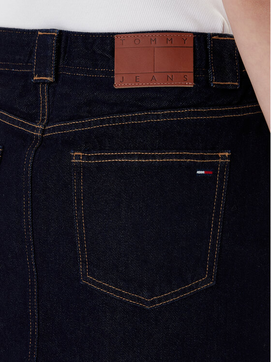 Tommy Jeans Tommy Jeans Džínová sukně DW0DW21991 Tmavomodrá Regular Fit