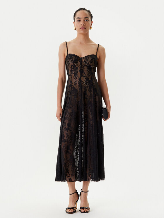 NORMA KAMALI NORMA KAMALI Коктейлна рокля ST1253LNP40850 Черен Slim Fit