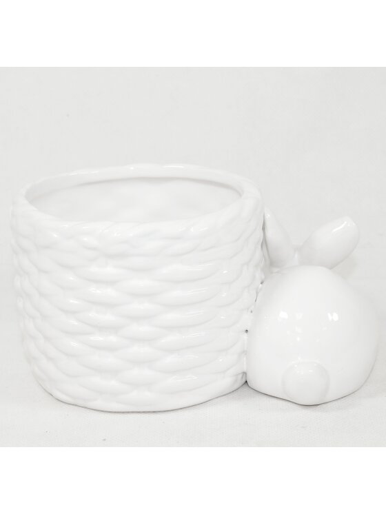 MIAhome MIAhome Osłonka biała skorupka 7x13,5x9,5 cm KEST small Biały