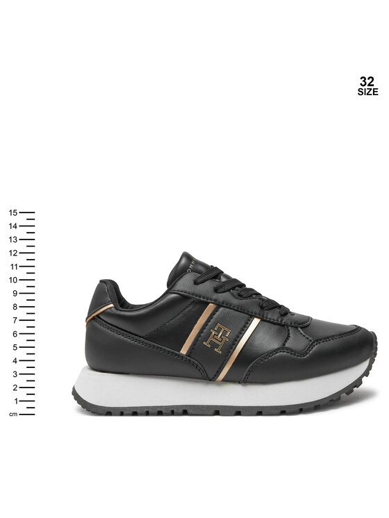 Tommy Hilfiger Tommy Hilfiger Sneakersy Low Cut Lace-Up Sneaker T3A9-33548-1695 M Czarny