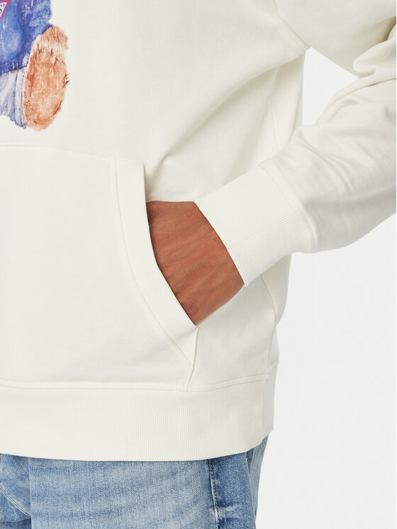 Guess Guess Μπλούζα M6YQ38 K5436 Κρεμ Oversize