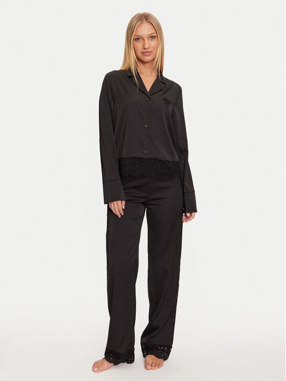 Guess Guess Pyžamo O4BX02 WEFC2 Černá Regular Fit