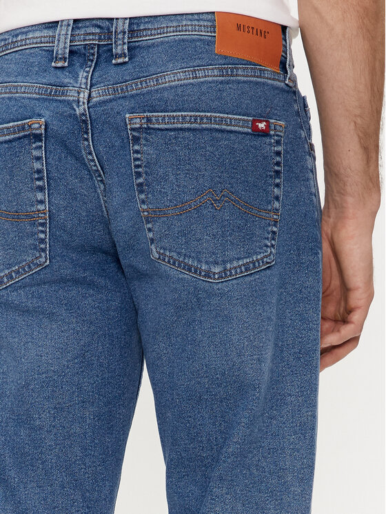 Mustang Mustang Jeans hlače Denver 1014878 Mornarsko modra Straight Fit