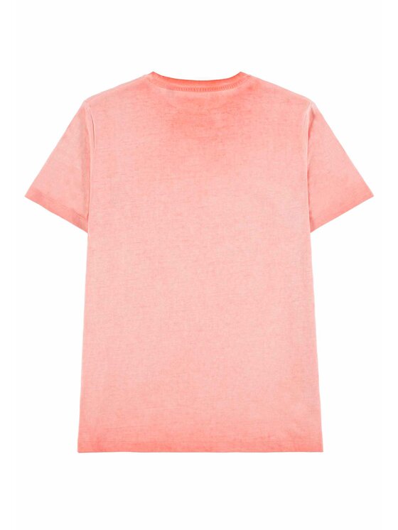 T-Shirt Fit Tailor Basic Pomarańczowy Tom 10904100030-4121