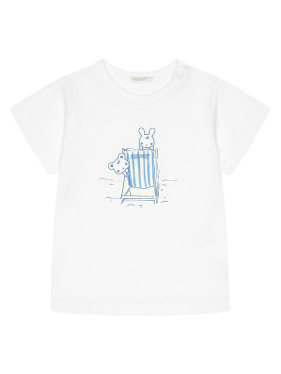 United Colors Of Benetton United Colors Of Benetton Set T-Shirt und Shorts 35ZEAK013 Blau Regular Fit