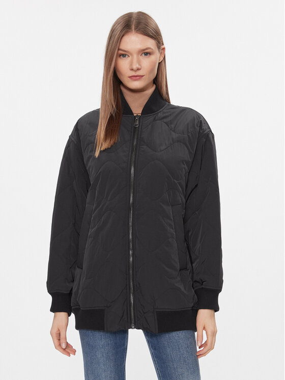 Weekend Max Mara Bundy bomber Norel 2415481051 Čierna Relaxed Fit