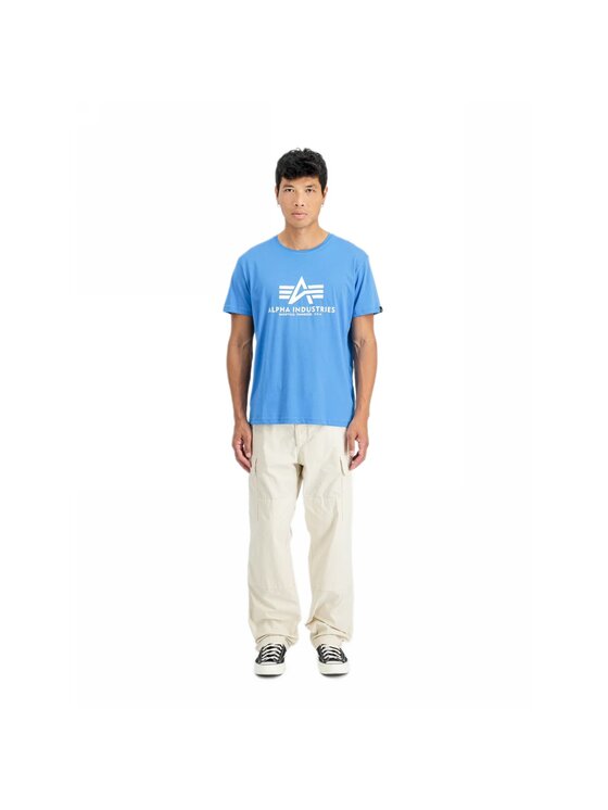 Alpha Industries Alpha Industries Tričko AI.100501-737 Modrá Basic Fit