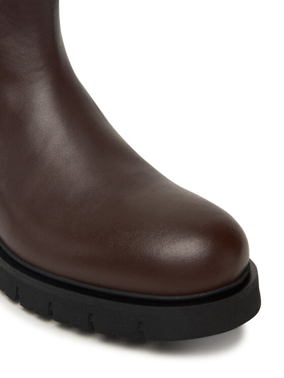 Tommy Jeans Tommy Jeans Боти тип челси Tjw Chelsea Leather Boot EN0EN02825 Кафяв
