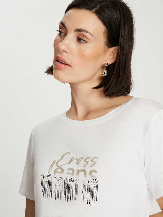 Cross Jeans Cross Jeans T-Shirt 56177-008 Biały