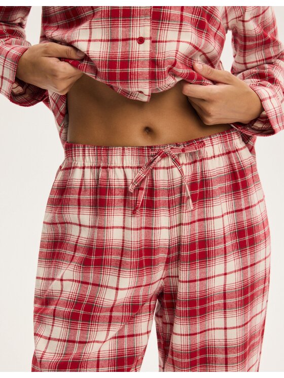 Esotiq Esotiq Piżama 44548 Czerwony Regular Fit