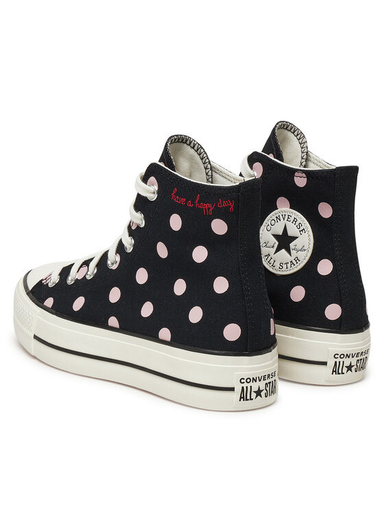 Converse Converse Plátěnky Chuck Taylor All Star Lift Platform Polka Dots A10688C Černá